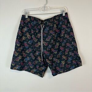 Maamgic | Black Rainbow Disco Pineapple Swim Trunks Size Large